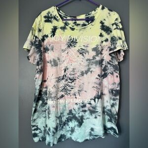 Torrid Multicolor Joy Division Tie-Dye Graphic Tee